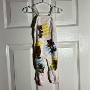 vintage bear overall footies